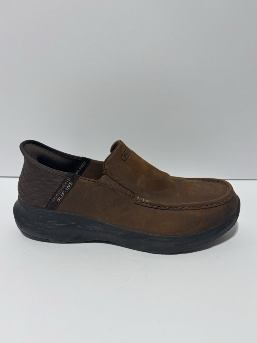 Skechers Men’s Slip Ins Parson Brown Leather Shoes, Size 11 M